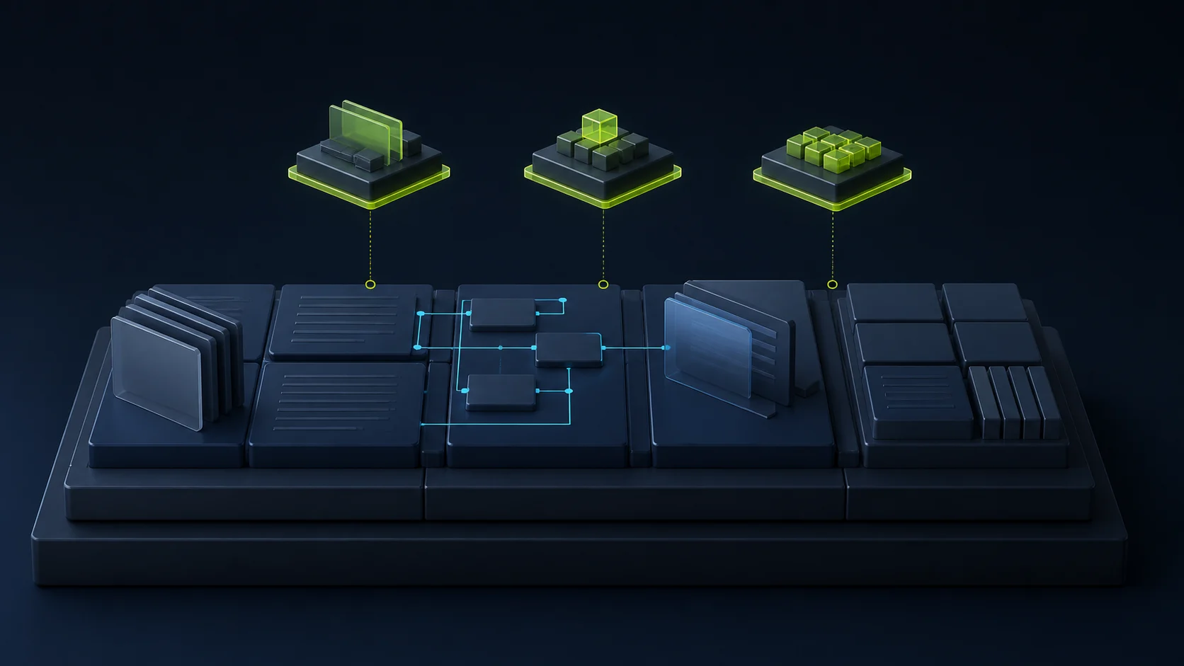 Optional AI search experiments sit above the technical and content foundation of a website